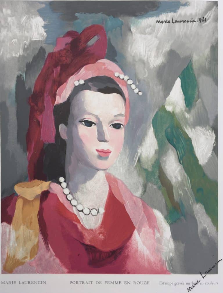 Portrait de Femme en Rouge Image